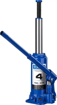 Домкрат гидравлический бутылочный T50, 4т, 192-374мм, в кейсе, ЗУБР Профессионал 43060-4-K 43060-4-K_z01 купить в Нефтеюганске