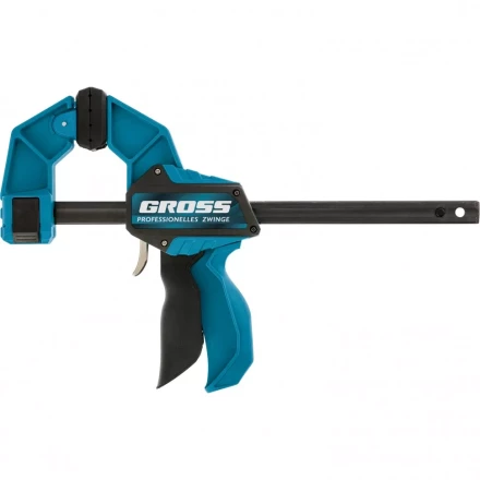 Струбцина реечная быстрозажимная пистолетного типа пошаговый механизм пластиковый корпус 450мм Gross 20704 купить в Нефтеюганске