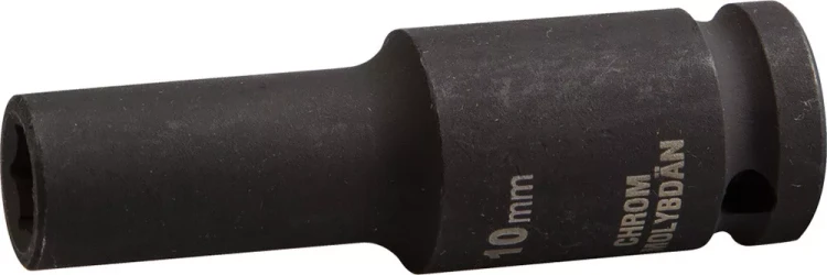 Торцовая головка KRAFTOOL "INDUSTRIE QUALITAT" ударная, удлиненная (1/2"), FLANK, Cr-Mo, фосфатированная, 10 мм 27942-10_z01 купить в Нефтеюганске