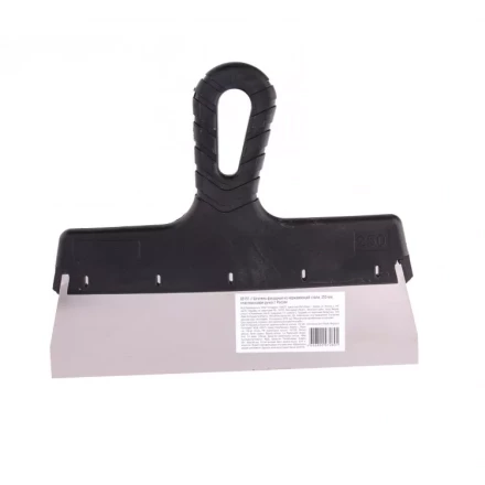 Шпатель фасадный из нержавеющей стали 250 мм пластмассовая ручка 85151 купить в Нефтеюганске