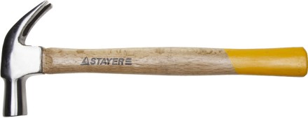 Молоток-гвоздодер STAYER &quot;STANDARD&quot; TopStrike кованый, с деревянной ручкой, 450г 20232_z01 купить в Нефтеюганске