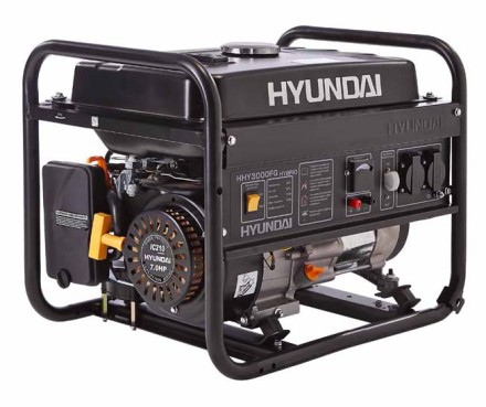 Бензогенератор газовый Hyundai HHY3000FG + колеса hourmeter LPG kit купить в Нефтеюганске