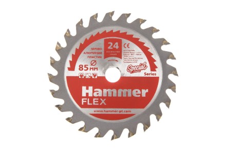 Диск пильный твердосплавный HAMMER Ф85х10мм 24зуб. (205-133) купить в Нефтеюганске