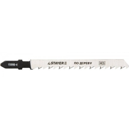 Полотна STAYER &quot;PROFI&quot;, T101D, для эл/лобзика, HCS, по дереву, ДСП, ДВП, EU-хвост., шаг 4мм, 75мм, 2шт 15990-4_z01 купить в Нефтеюганске
