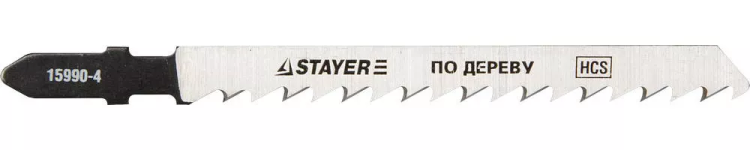 Полотна STAYER "PROFI", T101D, для эл/лобзика, HCS, по дереву, ДСП, ДВП, EU-хвост., шаг 4мм, 75мм, 2шт 15990-4_z01 купить в Нефтеюганске