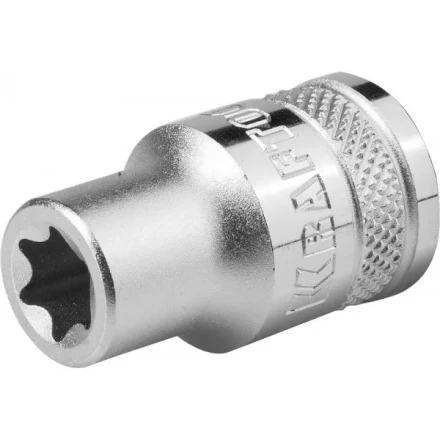 Торцовая головка KRAFTOOL &quot;INDUSTRIE QUALITAT&quot;, Cr-V, внешний TORX, хромосатинированная, 1/2&quot;, Е 14 27810-14_z01 купить в Нефтеюганске