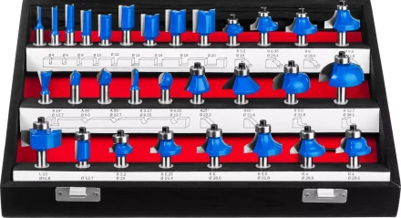 ЗУБР 30 шт, набор профильных фрез по дереву, Профессионал (28796-H30) купить в Нефтеюганске