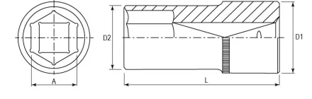 Головка торцевая глубокая 1/2"DR 8 мм S04HD4108 Jonnesway 47231 купить в Нефтеюганске