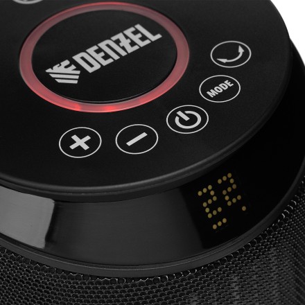 Тепловентилятор керамический Denzel DTFC-2000X, 2 кВт, wi-fi, пульт, динамик, вращение, 3 реж. 96426 купить в Нефтеюганске