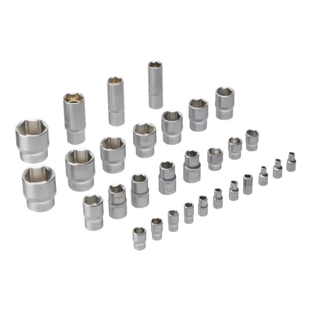 Набор инструментов Denzel 15803, 1/2&quot;, 1/4&quot;, CrV, S2, пластиковый кейс, 100 предметов купить в Нефтеюганске