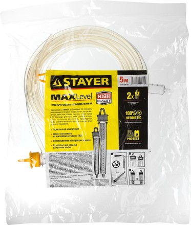 Гидроуровень STAYER &quot;MASTER&quot; с усиленной измерительной колбой большого размера, d 6мм, 5м 579432 купить в Нефтеюганске
