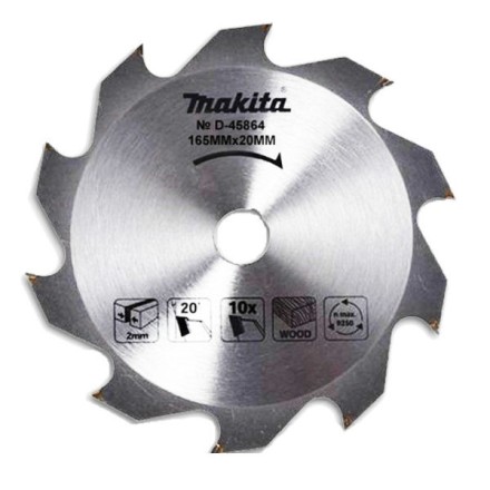 Диск пильный Makita D-45864, 165х20х2мм, 10 зубьев купить в Нефтеюганске