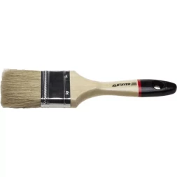 Кисть плоская STAYER "UNIVERSAL-EURO", светлая натуральная щетина, деревянная ручка, 63мм 0102-063