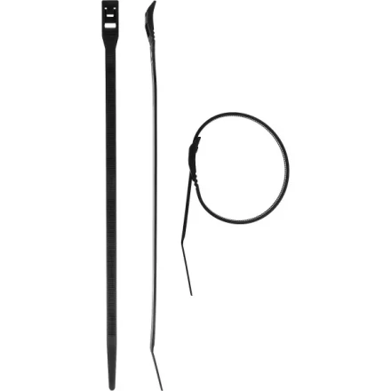 Кабельные стяжки черные КОБРА, с плоским замком, 7.6 х 280 мм, 10 шт, нейлоновые, ЗУБР 30935-76-280 купить в Нефтеюганске