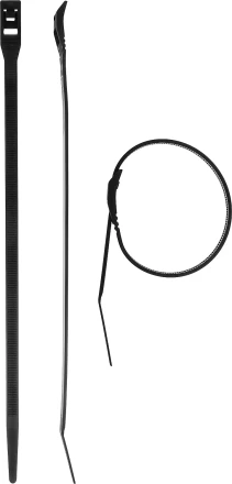 Кабельные стяжки черные КОБРА, с плоским замком, 7.6 х 280 мм, 10 шт, нейлоновые, ЗУБР 30935-76-280 купить в Нефтеюганске