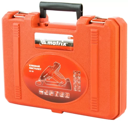 Клеевой пистолет 11 мм подставка кейс 20 160 Вт 16 г/мин регулятор 150-200° Matrix 93015 купить в Нефтеюганске