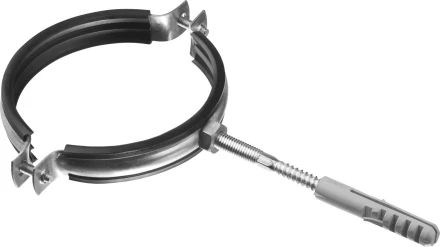 ЗУБР &quot;МАСТЕР&quot;. Хомут трубный с гайкой, оцинкованный, в комплекте с сантехнической шпилькой и дюбелем, 3 1/2&quot;, 1шт 37866-98-106 купить в Нефтеюганске