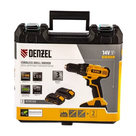 Дрель-шуруповерт аккумуляторная CDL-IB-14-02 Denzel 26112 купить в Нефтеюганске