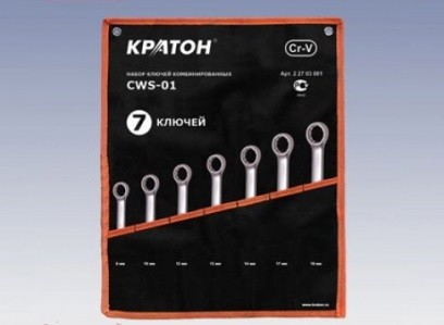 Набор ключей комбинированных Кратон CWS-01 7 пр. 2 27 03 001 купить в Нефтеюганске