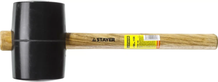 Киянка STAYER резиновая черная с деревянной ручкой, 1130г 20505-100 купить в Нефтеюганске
