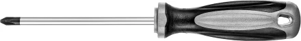 Отвертка MIRAX 25096-2-10, закаленный стержень, двухкомпонентная рукоятка, PH2x100мм 25096-2-10 купить в Нефтеюганске