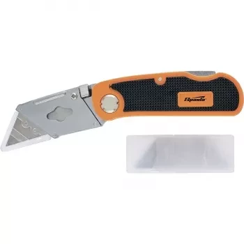 Нож 18 мм складной пластиковая двухкомп рукоятка сменное трапециевидное лезвие-5 лезв.Sparta 78981 купить в Нефтеюганске