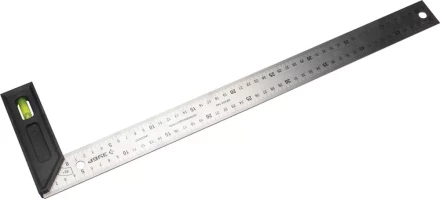 Угольник &quot;ЭКСПЕРТ&quot; разметочный, усиленный, встроенный уровень, гравирован шкала, нерж полотно 37мм, толщина 2мм, 500мм 34397-50 купить в Нефтеюганске