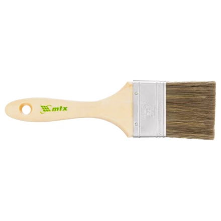Кисть плоская &quot;Евро&quot; 2.5&quot;, смешанная щетина, деревянная ручка MTX 83080 купить в Нефтеюганске