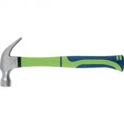 Молоток-гвоздодер с фибергласовой обрезиненной рукояткой 450г СИБРТЕХ 10442