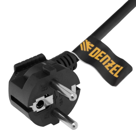 Шнур сетевой Denzel Energy Series, ПВС, 1,5 м, 3 x 1,5 мм, с неразборной вилкой, черный, 3 м, 37671 купить в Нефтеюганске