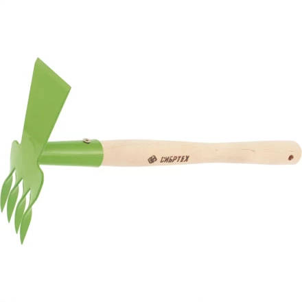 Рыхлитель 4-зубый витой зуб комбинированный профиль &quot;трапеция&quot; деревянная рукоятка СИБРТЕХ 62342 купить в Нефтеюганске