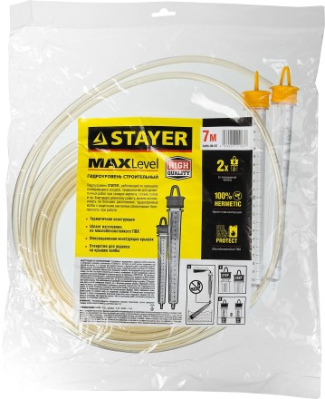 Гидроуровень STAYER &quot;MASTER&quot; с усиленной измерительной колбой большого размера, d 6мм, 7м 579434 купить в Нефтеюганске