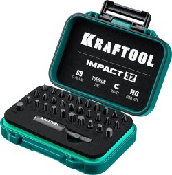 Набор ударных торсионных бит KRAFTOOL Impact, Cr-Mo-V-Nb сталь 26066-H32