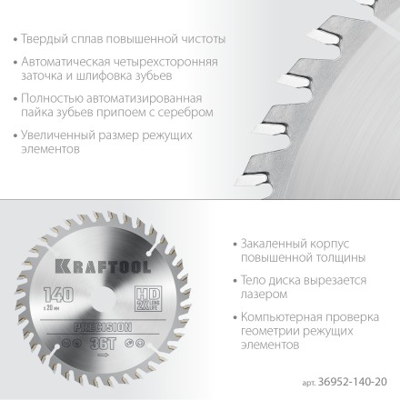 Диск пильный PRECISION, повышенный ресурс 36952-140-20 купить в Нефтеюганске