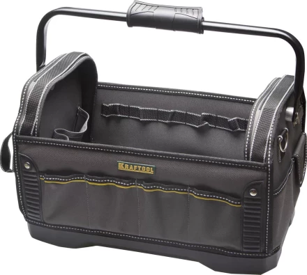 Сумка KRAFTOOL &quot;INDUSTRIE&quot; каркасная инструмент, жесткое пластик дно, 20 карманов, 8 петель-держателей, L=46см 38741 купить в Нефтеюганске