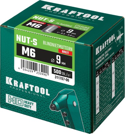Заклепки резьбовые KRAFTOOL 311707-06 купить в Нефтеюганске