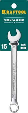 Ключи комбинированные KRAFTOOL, Cr-V, DIN 3113 27079-15 купить в Нефтеюганске