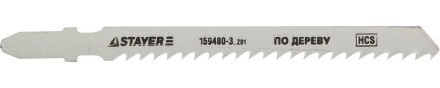 Полотна STAYER &quot;STANDARD&quot;, T111C, для эл/лобзика, HCS, по дереву, пласт., быстрый рез, EU-хвост., шаг 3мм, 74мм, 2шт 159480-3_z01 купить в Нефтеюганске