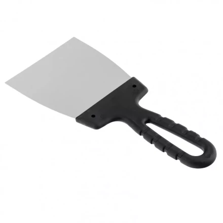 Шпательная лопатка из нержавеющей стали 100 мм пластмассовая ручка Россия 85135 купить в Нефтеюганске