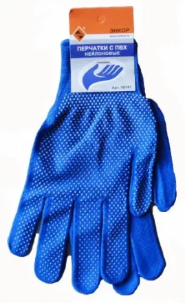 Перчатки нейлоновые с ПВХ Энкор 1/10 58747 купить в Нефтеюганске