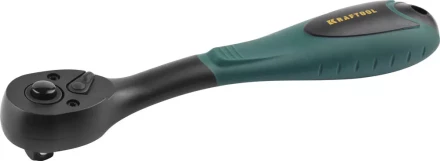 Трещотка для торцовых головок KRAFTOOL &quot;EXPERT&quot;, Сr-V сталь, 72 зубца, пластиковое покрытие, 3/8&quot; 27796-3/8_z02 купить в Нефтеюганске