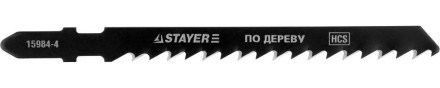Полотна STAYER &quot;PROFI&quot;, T144D, для эл/лобзика, HCS, по дереву, ДВП, ДСП, EU-хвост., шаг 4мм, 75мм, 2шт 15984-4_z01 купить в Нефтеюганске