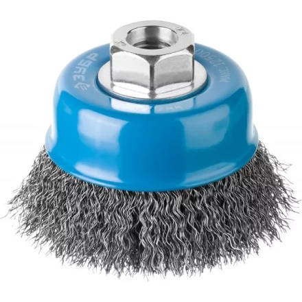 ЗУБР &quot;ПРОФЕССИОНАЛ&quot;. Щетка чашечная для УШМ, витая стальная проволока 0,3мм, 75ммхМ14 35261-075_z02 купить в Нефтеюганске