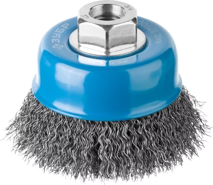 ЗУБР &quot;ПРОФЕССИОНАЛ&quot;. Щетка чашечная для УШМ, витая стальная проволока 0,3мм, 75ммхМ14 35261-075_z02 купить в Нефтеюганске