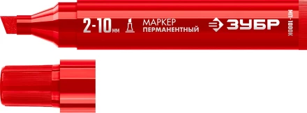 ЗУБР МП-1000К красный, 2-10 мм, клиновидный перманентный марке (06333-3) купить в Нефтеюганске