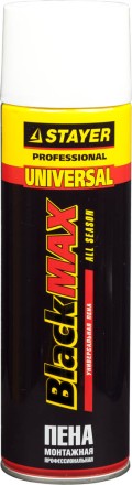 Пена &quot;BlackMAX&quot; монтажная, адаптерная, всесезонная, 500мл, STAYER 41130 купить в Нефтеюганске