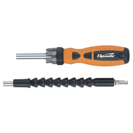 Отвертка телескопическая набор бит 6 шт. магнитный стержень,гибкий привод 1 шт. SPARTA 115575 купить в Нефтеюганске