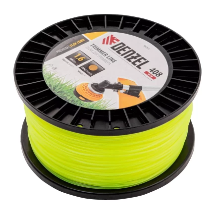 Леска для триммера круглая, 1,6мм х 408м, на DIN катушке FLEX CORD, Denzel 96268 купить в Нефтеюганске
