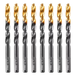 Сверло по металлу, 9 мм, HSS-Tin, Golden Tip, 8 шт. Denzel 717221