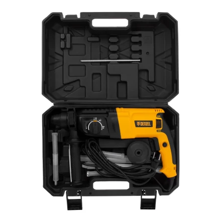 Перфоратор электрический RHH-800-26  SDS-plus 800 Вт 3 Дж  3 плюс 1 режим Denzel 26607 купить в Нефтеюганске